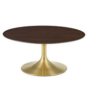 Wood coffee table in gold cherry walnut by Modway additional picture 6