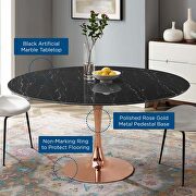 Artificial marble dining table in rose black by Modway additional picture 2