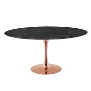 Artificial marble dining table in rose black by Modway additional picture 6