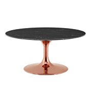 Artificial marble coffee table in rose black by Modway additional picture 6