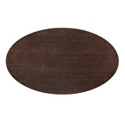 Oval wood dining table in rose cherry walnut additional photo 5 of 5