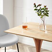 Square wood bar table in rose natural by Modway additional picture 3