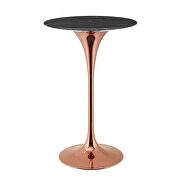 Artificial marble bar table in rose black by Modway additional picture 6