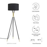Standing floor lamp in black by Modway additional picture 17