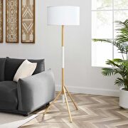 Tripod floor lamp in white/ natural by Modway additional picture 12