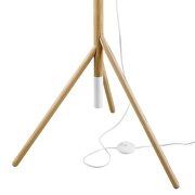 Tripod floor lamp in white/ natural by Modway additional picture 4