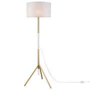 Tripod floor lamp in white/ natural by Modway additional picture 5