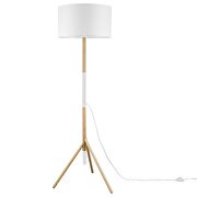 Tripod floor lamp in white/ natural by Modway additional picture 7