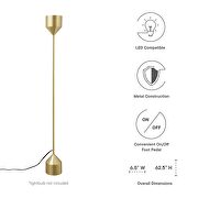 Standing floor lamp in gold finish by Modway additional picture 8