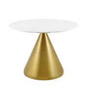 Dining table in gold white by Modway additional picture 6