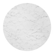 Artificial marble dining table in gold white by Modway additional picture 5