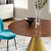 Dining table in gold walnut by Modway additional picture 3