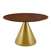 Dining table in gold walnut by Modway additional picture 6
