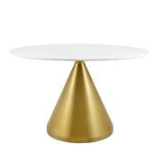 Oval dining table in gold white by Modway additional picture 6