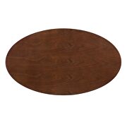 Oval dining table in gold walnut by Modway additional picture 5