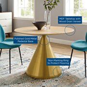 Dining table in gold natural by Modway additional picture 2