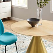 Dining table in gold natural by Modway additional picture 3
