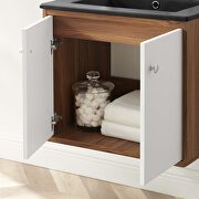 Wall-mount bathroom vanity in white black by Modway additional picture 2