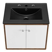 Wall-mount bathroom vanity in white black by Modway additional picture 5