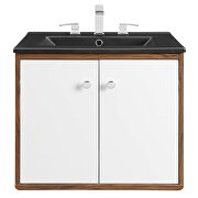 Wall-mount bathroom vanity in white black by Modway additional picture 8