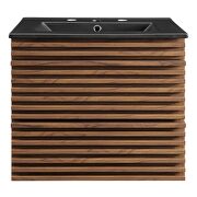 Wall-mount bathroom vanity in walnut black by Modway additional picture 9