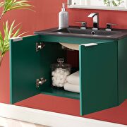 Wall-mount bathroom vanity in green black by Modway additional picture 3