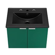 Wall-mount bathroom vanity in green black by Modway additional picture 5