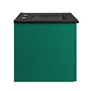 Wall-mount bathroom vanity in green black by Modway additional picture 6