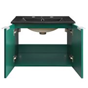 Wall-mount bathroom vanity in green black by Modway additional picture 7