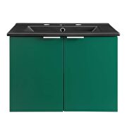Wall-mount bathroom vanity in green black by Modway additional picture 9