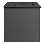 Wall-mount bathroom vanity in gray black by Modway additional picture 6