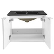 Wall-mount bathroom vanity in white black by Modway additional picture 7