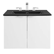Wall-mount bathroom vanity in white black by Modway additional picture 8