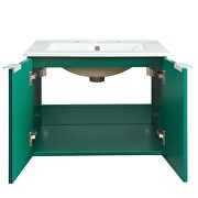 Wall-mount bathroom vanity in green white by Modway additional picture 7