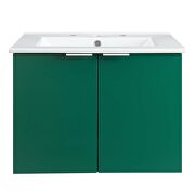 Wall-mount bathroom vanity in green white by Modway additional picture 9