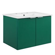 Wall-mount bathroom vanity in green white by Modway additional picture 10