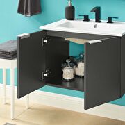 Wall-mount bathroom vanity in gray white by Modway additional picture 11