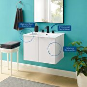 Wall-mount bathroom vanity in white by Modway additional picture 12