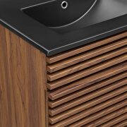 Double sink bathroom vanity in walnut black by Modway additional picture 4