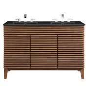 Double sink bathroom vanity in walnut black by Modway additional picture 7