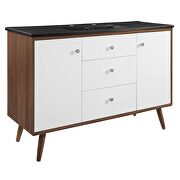 Single sink bathroom vanity in walnut black by Modway additional picture 10