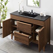 Single sink bathroom vanity in walnut black by Modway additional picture 2