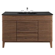 Single sink bathroom vanity in walnut black by Modway additional picture 8