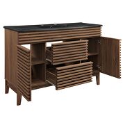 Single sink bathroom vanity in walnut black by Modway additional picture 9