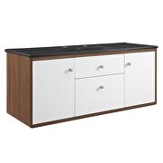 Wall-mount bathroom vanity in walnut black by Modway additional picture 10