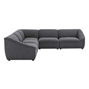 5-piece sectional sofa in charcoal by Modway additional picture 9