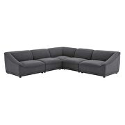 5-piece sectional sofa in charcoal by Modway additional picture 10