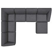 7-piece sectional sofa in charcoal by Modway additional picture 9
