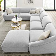 7-piece sectional sofa in light gray by Modway additional picture 11