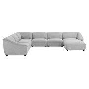 7-piece sectional sofa in light gray by Modway additional picture 10